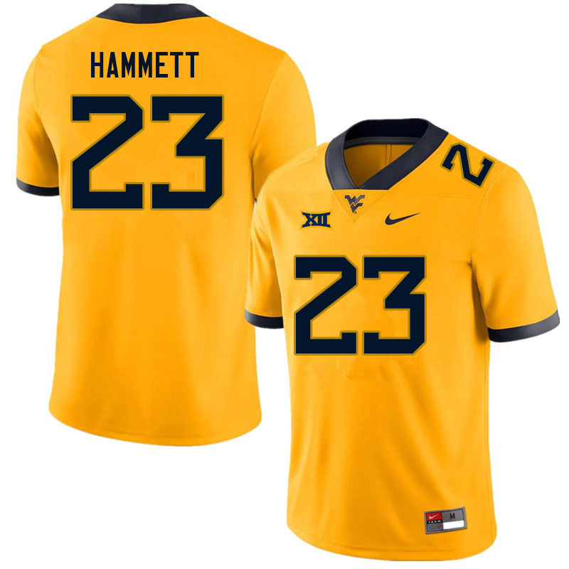 Men #23 Ja'Corey Hammett West Virginia Mountaineers College Football Jerseys Sale-Gold - Click Image to Close